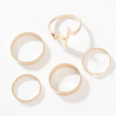 Conjunto de Anéis Lisos Super Tendência, Kit de Anéis Blogueirinhas. - comprar online