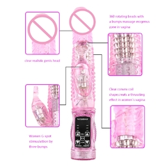 Vibrador Rabbit, Dildo Masturbador com 12 Velocidades, e Massageado de Clitóris e do Ponto G, Brinquedo Adulto. - comprar online