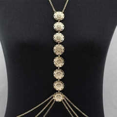 Colar para Decote Costas Nuas com Medalhas, Colar Body Chain Lindisei para Costas. - Clube das Coisas - Tudo para Você ficar mais Linda e Sexy