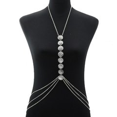 Colar para Decote Costas Nuas com Medalhas, Colar Body Chain Lindisei para Costas.
