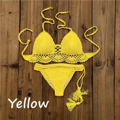 Imagem do Biquíni de crochê, Biquíni sexy, Biquíni Elegante de Crochê, Moda Praia.
