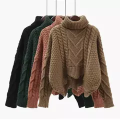 Blusa de Malha Greta com Gola Alta, Coleção de Inverno. - comprar online