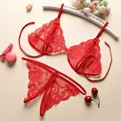 Conjunto de Lingerie Sexy toda em Renda Valentina, Lingerie Erótica. - Clube das Coisas - Tudo para Você ficar mais Linda e Sexy