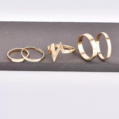 Conjunto de Anéis Lisos Super Tendência, Kit de Anéis Blogueirinhas. - Clube das Coisas - Tudo para Você ficar mais Linda e Sexy