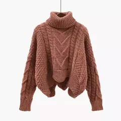 Blusa de Malha Greta com Gola Alta, Coleção de Inverno. na internet