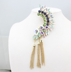 Brinco Estilo Piercing com Cristal de Strass Colorido Elegante Audrey. na internet