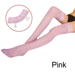 Meia de Renda Sexy Pamela, Meia Alta até a Coxa, Meia Longa Sensual. na internet