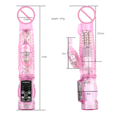 Imagem do Vibrador Rabbit, Dildo Masturbador com 12 Velocidades, e Massageado de Clitóris e do Ponto G, Brinquedo Adulto.