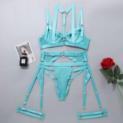 Conjunto Lingerie Natasha, Lingerie Sexy, Lingerie Erótica, Lingerie Cinta Liga. - Clube das Coisas - Tudo para Você ficar mais Linda e Sexy