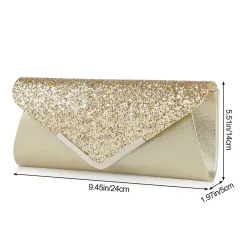 Bolsa Pequena Brilhante retangular, Bolsa Feminina de Ombro. - loja online