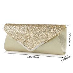 Bolsa Pequena Brilhante retangular, Bolsa Feminina de Ombro.