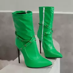 Bota Feminina Cano curto de Salto Alto Charlote - comprar online
