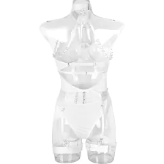 Lingerie Sexy com Transparência, Bodysuit Erótico Cinta Liga.