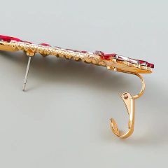 Brinco Elizabeth Estilo Piercing de Folhas de Cristal. - loja online