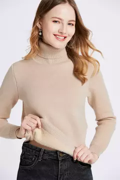Imagem do Blusas casuais Gola alta de lã, Blusa de lã para o inverno, Coleção inverno.