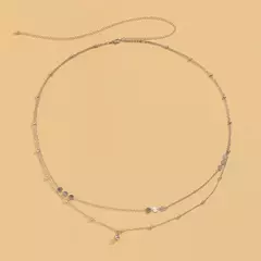 Corrente de Cintura Body Chain Sexy Bolinhas Dupla Esteffany. - Clube das Coisas - Tudo para Você ficar mais Linda e Sexy