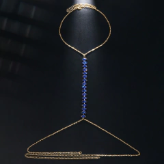 Colar de Corpo Body Chain com Cristais Azuis Sexy Emily. - comprar online