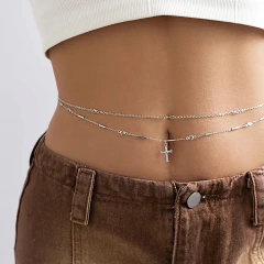 Corrente de Cintura Body Chain Sexy Delicado com pedrinhas brilhantes Dai. - comprar online