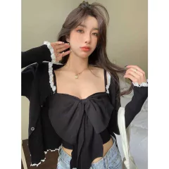 Top Cropped Laço Gigante. na internet