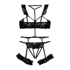 Conjunto de Lingerie Tina com Renda Sexy Erótica.
