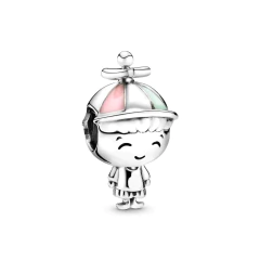 Pulseiras de Coração Prata Menino & Menina com Pingentes, Pulseiras Emily. - comprar online