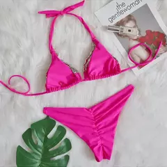 Biquíni com detalhes em miçangas no sutiã e na calcinha Alice - comprar online