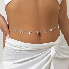 Corrente de Cintura Body Chain Sexy Delicado com pedrinhas brilhantes Dai.