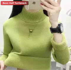 Blusas casuais Gola alta de lã, Blusa de lã para o inverno, Coleção inverno. - loja online