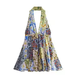 Mini Vestido Sexy Estampado e Decote em V. na internet