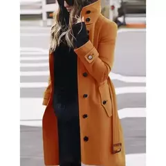 Sobretudo Feminino Outono Inverno Quente e Sofisticado Emily