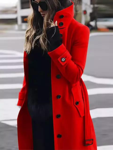 Sobretudo Feminino Outono Inverno Quente e Sofisticado Emily - comprar online