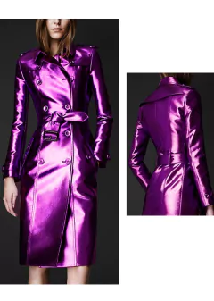 Sobretudo Sexy Longo de Couro Metalizado Brilhante Super Tendência Melany. na internet