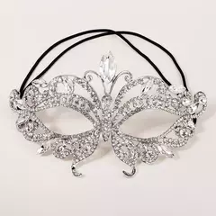 Máscara de Borboleta em Strass Cristal Luxuosa Para Festas de Fantasia - Clube das Coisas - Tudo para Você ficar mais Linda e Sexy