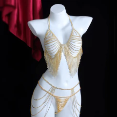 Conjunto de Joias para o Corpo Sexy com Franja de Strass Victoria. - comprar online