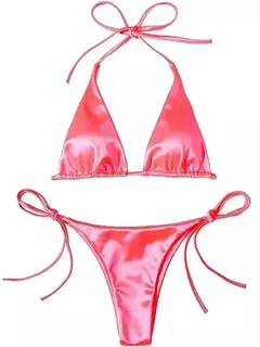 Biquini Metalizado Brilhante Sexy Emmily - comprar online