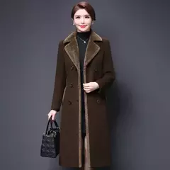 Sobretudo de Lã Quente Longo Moda Europeia Vania - comprar online