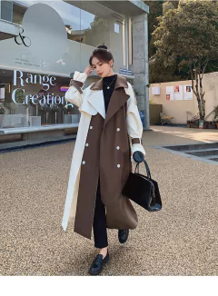 Imagem do Casaco Bicolor Elegante Longo Amelya.