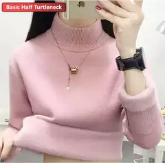 Blusas casuais Gola alta de lã, Blusa de lã para o inverno, Coleção inverno. - comprar online