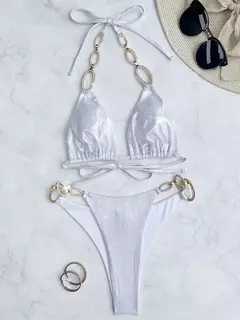 Biquíni elegante com alças em strass Amélie na internet