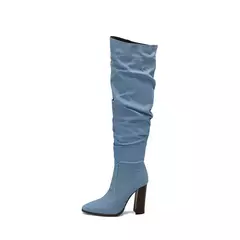 Bota Femininas Cano Longo com Salto Grosso Alto Isabela - loja online
