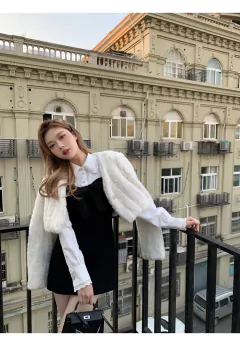 Casaco Penélope de Pele de Cordeiro Peludo Chic. - loja online