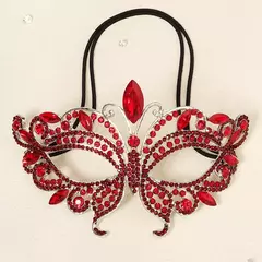 Máscara de Borboleta em Strass Cristal Luxuosa Para Festas de Fantasia - comprar online