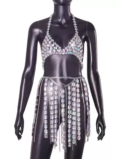 Conjunto de Lingerie joia de corpo Juliette