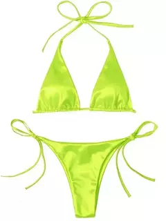 Biquini Metalizado Brilhante Sexy Emmily - comprar online