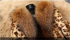 Casaco de Luxo Pele Fake de Guaxinim Estampa de Leopardo Clover - loja online