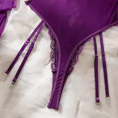 Conjunto de Lingerie Sexy com luva e meias Thifany. - loja online