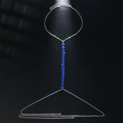 Colar de Corpo Body Chain com Cristais Azuis Sexy Emily. na internet