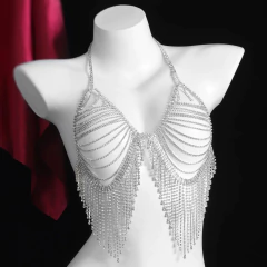 Conjunto de Joias para o Corpo Sexy com Franja de Strass Victoria.