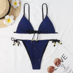 Biquíni Lady Sexy com Lantejoulas e Anéis Circulares.