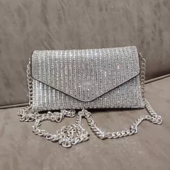 Bolsa de Mão com Strass, Bolsa Feminina de Ombro, Bolsa Pequena de Strass. na internet